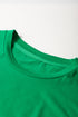 Soft Stretch Solid Crew Neck Rolled Cuff Relaxed Tee